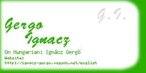 gergo ignacz business card